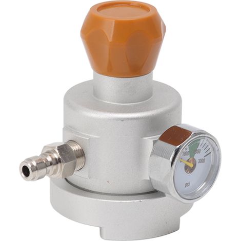 Adaptateur pour machine à soda, connecteur de recharge de CO2 en aluminium résistant à la corrosion et à la rouille avec manomètre et prise rapide mâle 8 mm. (1/5)