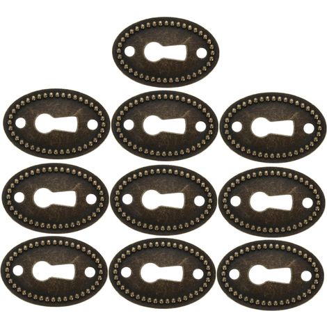 Artibetter Lot de 10 cache-serrure ovales 35 x 23 mm, style (1/5)