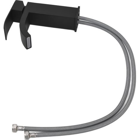 Schwarzer Wasserfall-Waschtischmischer, G1/2-Gewinde, Edelstahl 304, Warm-/Kaltwassermischer, CUPC-zertifiziert (1/5)