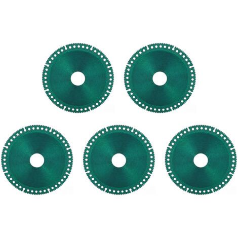 Lame de scie à découper multifonctionnelle, 5 pièces, OD100mm ID20mm, disque de meuleuse d'angle vert pour le verre (1/5)