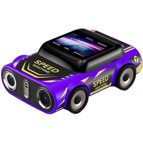 Mini-Autokamera mit 2K-HD-Videorekorder, 130°-Weitwinkel, integriertem Blitz, Autofokus, Schlüsselanhängerformat, lila (1/5)