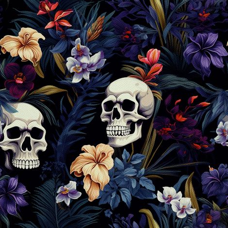 Tela Oxford decorativa para exteriores - Motivo de calavera I DX4774 (1/5)