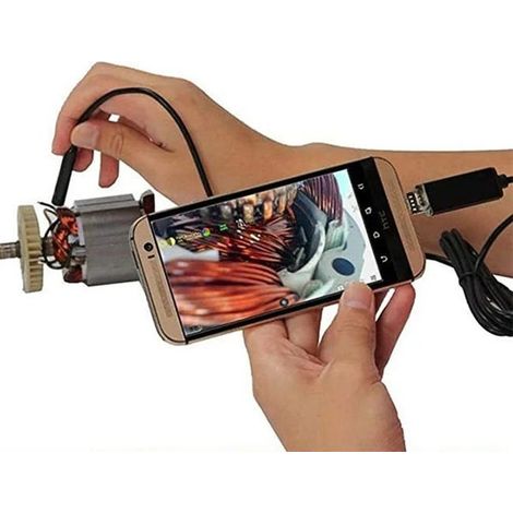Caméra endoscopique USB 3-en-1, mini industrielle HD à LED, étanche, pour diagnostic auto et maintenance mécanique (1/3)