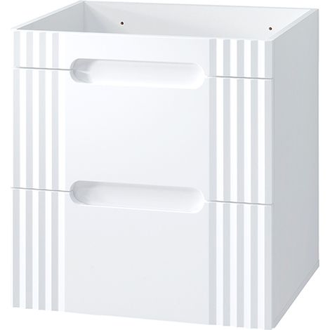 60cm Waschtisch-Unterschrank FAIRFIELD-56 in weiß, 2 Softclose-Auszüge, B/H/T ca. 60/62/45,8 cm (1/5)