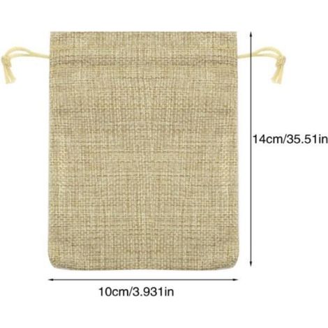 Sachets en Jute - 20PCS - 10x14cm - Réutilisables - Cadeaux Fête Noël Mariage (1/4)