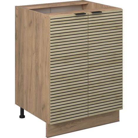 Meuble bas de cuisine Fame-Line, Panneau en chêne, 60cm sans plan de travail, Vicco