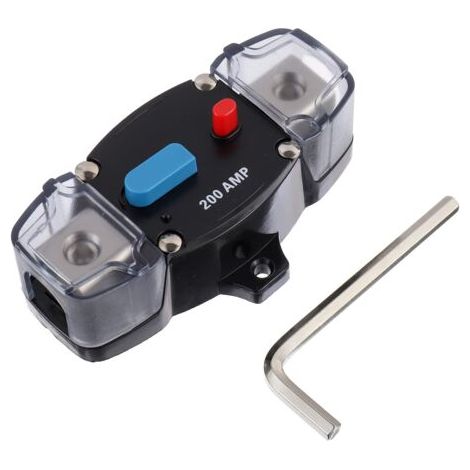 200A 12-48 Volt DC disjoncteur auto-récupération avec bouton de réinitialisation manuelle pour automobile Rv Marine Boat (200Amp) (1/5)