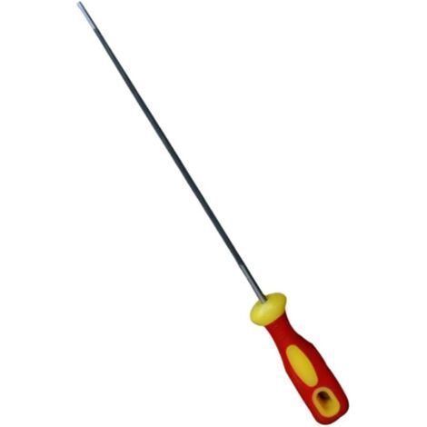 1 Lime à tronçonneuse, Acier carbone, Diamètre 4 mm, Poignée antidérapante, Entretien chaîne (1/5)