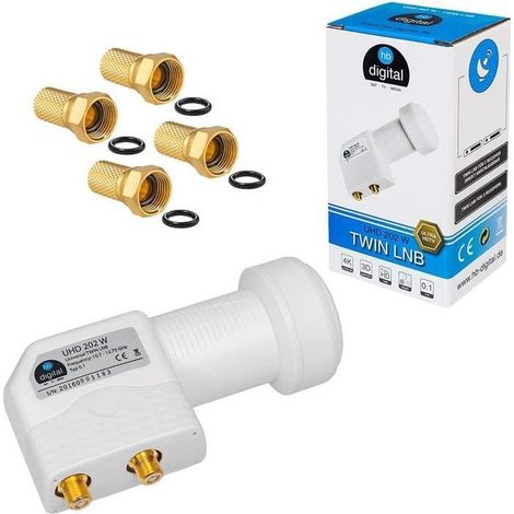 LNB Twin Quattro - HB DIGIT - 2 Participants - FULL HD - 3D - Contacts Dorés (1/4)