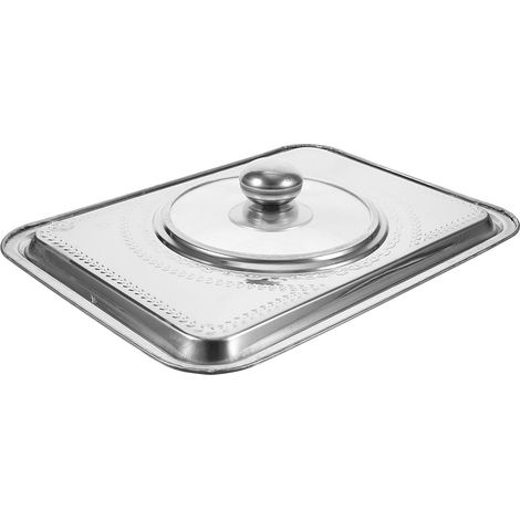 alimentaire en acier inoxydable avec couvercle rectangulaire (1/5)