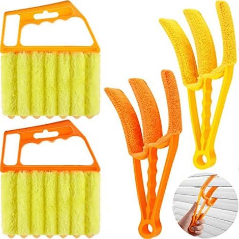 Kit de nettoyage de vitres pratique - 4 brosses de nettoyage pour stores vénitiens, idéal pour l'entretien ménager (1/5)