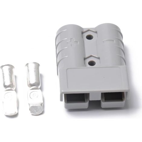 eur de Prise A0190 Paire 50 A 600 V pour Véhicules et Appareils Double Pôle, 2 Contacts avec Capot Protecteur, Cuivre Plaqué Argenté, Connexion Rapide pour Treuil ou Remorque (1/5)