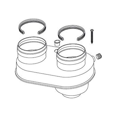 Sdoppiatore aria fumi da 60/100 a 80/80 - Rinnai