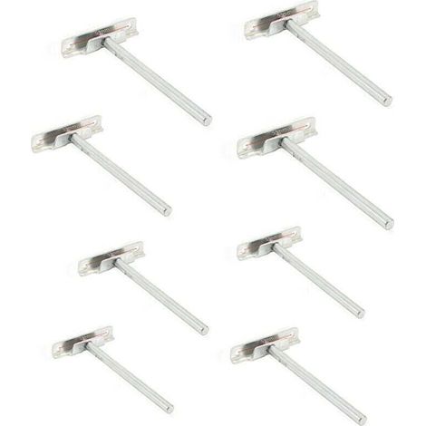 8 soportes invisibles para estantes de pared - 8 mm de diámetro - Soportes para estantes flotantes