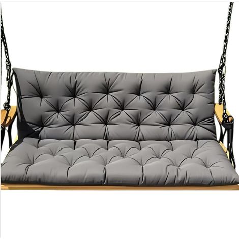 FLITI Outdoor-Sitzkissen 100x100x50 cm – 100% Polyester – Optimaler Komfort für Bänke, Schaukeln und Sofas – Dunkelgrau (1/4)