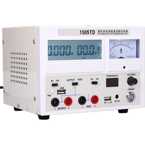 Alimentation CC avec écran LCD réglable pour tests de communication, prise 1505TDEU, 220 V