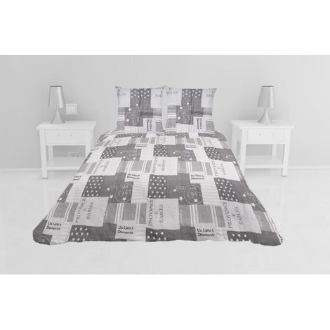 Couvre lit microfibre + taies 240 x 260 cm Provence (1/2)