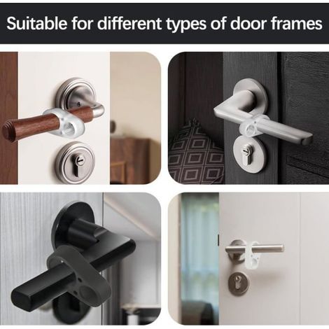 Protection Poignee Butee de Porte,8Pcs Protege Stop Porte Amortisseur, pour Protéger Murs, Fenêtres, Meubles, Portes (1/5)