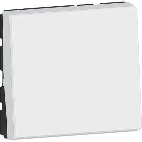 Interrupteur ou va-et-vient témoin avec voyant Mosaic Easy-Led 10A 2 modules - blanc (1/5)