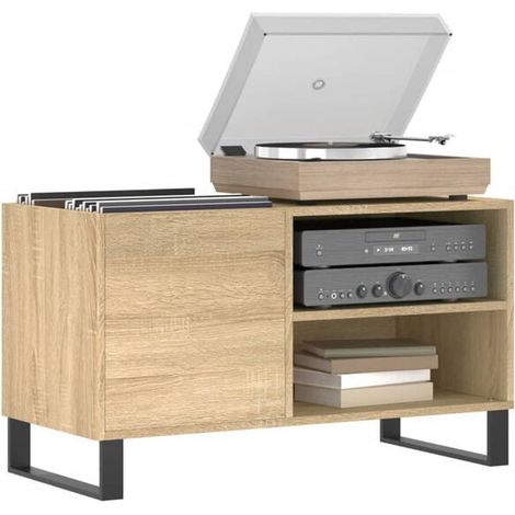 Meuble de Rangement en Bois d'Ingénierie Couleur Chêne Sonoma, 85 x 38 x 48 cm, Armoire de Stockage Multifonctionnelle pour Salon, Chambre et Bureau (1/5)