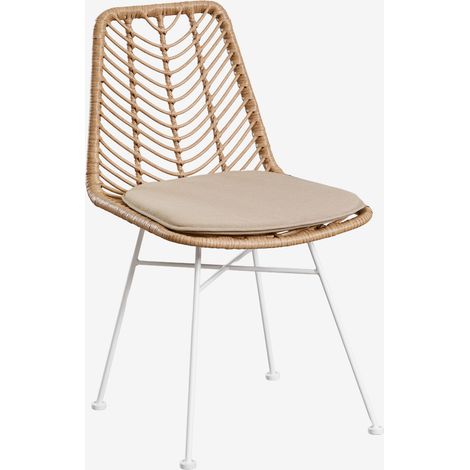 Confezione da 2 sedie da pranzo in rattan sintetico naturale Gouda SKLUM (1/5)