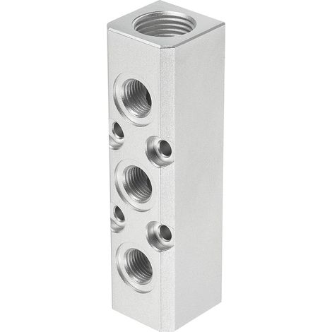 Luftverteileranwendungen zum Anschluss von Luftkompressoren und Zylindern – 3-Wege-G1/2-Zoll-G1/4-Zoll-Inline-Verteiler mit 5 Anschlüssen für pneumatische Schlauchanschlüsse (1/5)