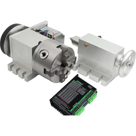 Machine de fraisage CNC, fonctionnalité d'axe 4, mandrin à 4 mors de précision, 4 mâchoires K12-100 & conducteur (1/2)