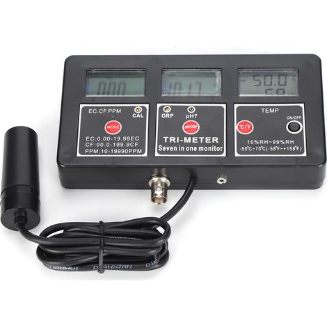 PH-218 7 in 1 Wasserqualitätstester PH/TEMP/EC/CF/TDS/OPR/RH Wasserzähler MultifunktionsdetektorEU-Stecker 230-240V