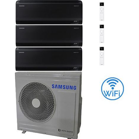 Samsung Windfree BLACK R32 Wifi Trial Split Inverter 12000 + 12000 + 12000 BTU Klimaanlage mit E.U. AJ068TXJ3KG/EU NEU 2025 Klasse A++/A+ (1/4)