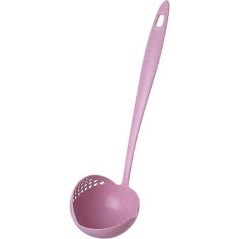 Cette louche de cuisine/louche vapeur 2 en 1 est dotée d'un trou de filtre, est sûre, inoffensive et non toxique (21,53,57,5 cm). (1/2)