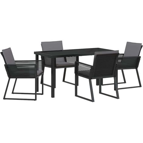 Maison Exclusive - Conjunto de Comedor de Jardín 5 uds. Negro (1/5)