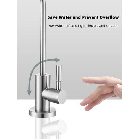 Küchenarmatur aus Edelstahl, Einhebel-Küchenmischer mit 360°-Drehung und hohem Wasserauslauf (1/3)