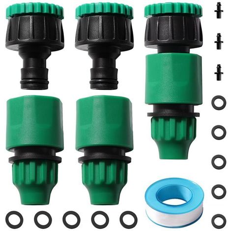 6pcs G1/2 G3/4 to 8/12mm 4/7mm Micro Irrigation Quick Connector Micro Irrigation Adapter Quick Coupling Garden Hose for Garden Irrigation System (1/5)