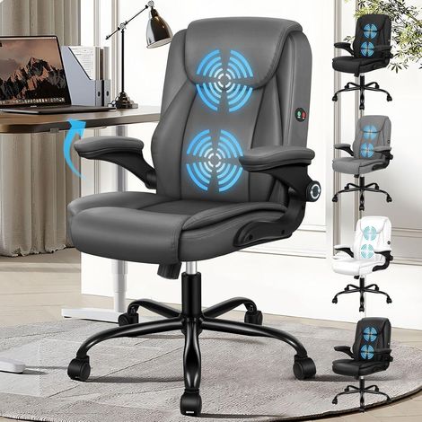 Ergonomischer Massage Bürostuhl Mid Back Armlehne PU Leder Gaming Stuhl 150kg (1/5)