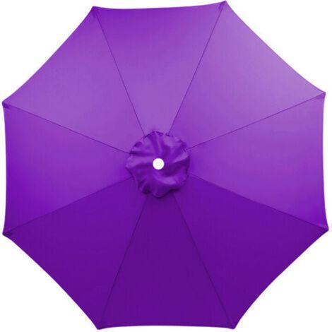 Housse de rechange pour parasol, 8 baleines, 3 m, imperméable, anti-UV, tissu de rechange, Violet