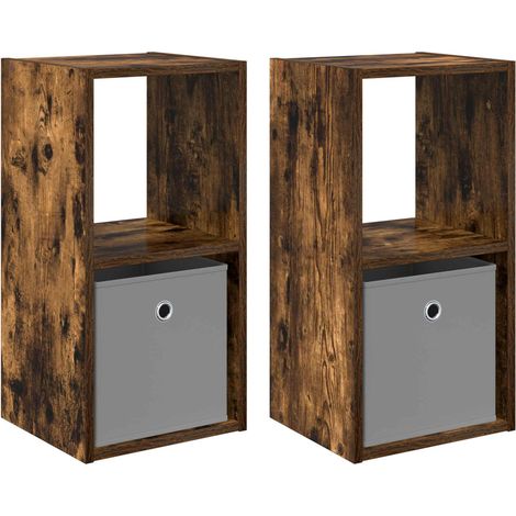 Maison Exclusive - Nachttisch 2 pcs Geräucherte Eiche 30,5 x 27 x
