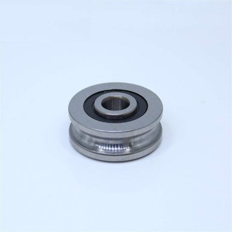 Anillo exterior con rodamiento de ranura en U, 12 x 35 x 15,9 mm, polea de cable, polea de desplazamiento, rodamiento de rueda de ranura en U para grúa de alta resistencia. (1/2)
