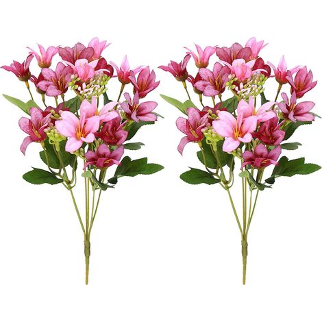 Fleur Artificielle - Lys En Soie - Pour Décoration Intérieure Table Centre De Table Mariage DIY - 2 Pièces (1/5)