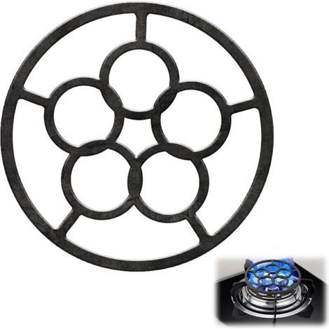 Réducteur de plaque de cuisson à gaz pour cafetière (1 pièce), support de plaque de cuisson à gaz de 18,4 cm (7,25 pouces), support universel pour quatre ou cinq plaques, réducteur antidérapant pour c (1/4)