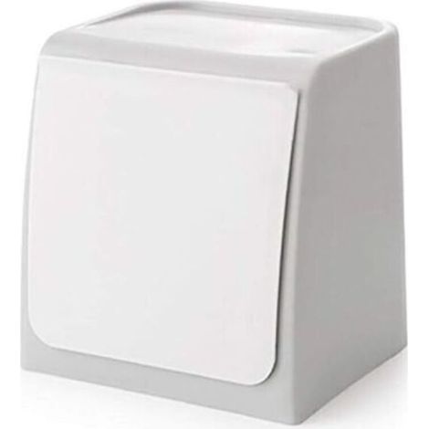 Mini papelera mural de 14,5 x 12,5 x 14,9 cm – Papelera de polipropileno anticaída – Para cocina, baño y oficina – Fácil instalación (1/5)