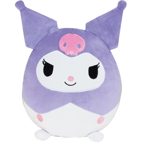 Coussin peluche Kuromi JEMINI 27 cm texture veloutée moelleuse (1/3)