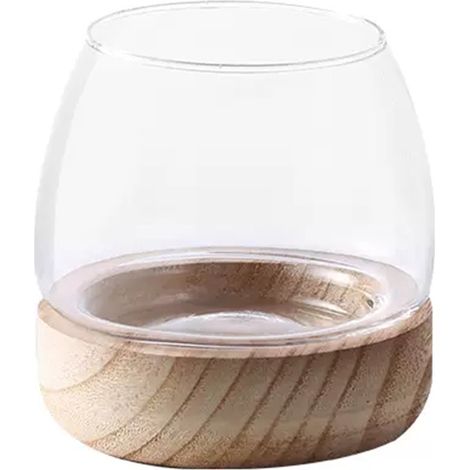 Vase décoratif en verre - GemoHome - Boule - Artisanale avec 4 tailles (10, 13, 15, 19 cm) - Blanc - 1 vase (1/5)