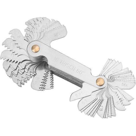 Peigne à filetage, jauge de filetage métrique à 52 lames, système de jauge de pas de vis pour coupe-filet, jauge métrique en pouces (1/5)