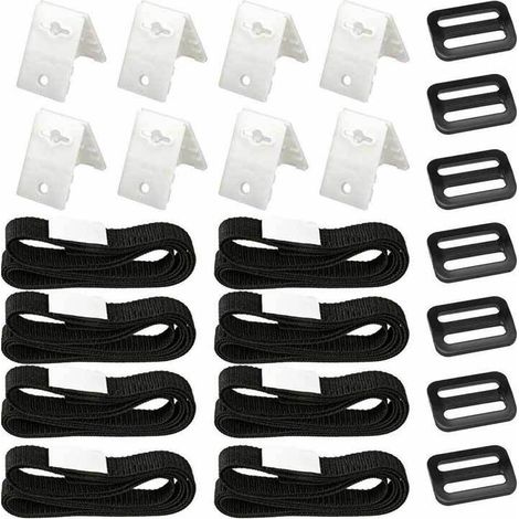 8er Set Befestigungsset für Solar-Poolabdeckung, Nylon-Klebebänder, Befestigungsplatten, Schnallen zur Befestigung der Solarabdeckung