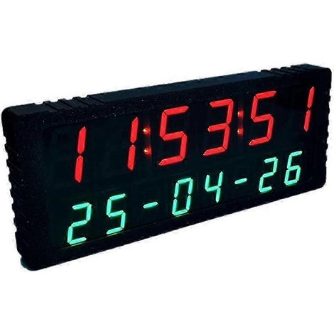 Horloge LED 2,3 pouces synchronisée par satellite GPS, étalonnage automatique de l'heure, alarme, luminosité réglable (1/5)