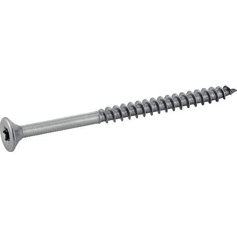 Vis à bois tête fraisée Torx partiellement filetée inox - Longueur: 100 - Qualite Inox: A4 - Diamètre: 6 (1/5)
