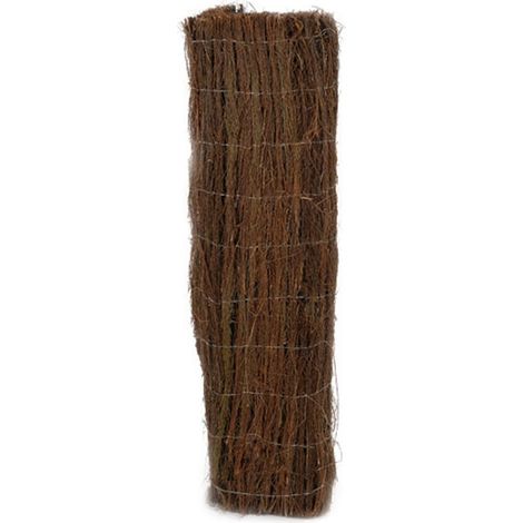 Rouleau brise-vue 1x5m en bruyère naturelle – Fil galvanisé pour résistance – Degré d'occultation 50-90% – Pour jardins et terrasses (1/8)