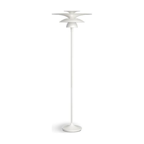 Picasso Lampadaire 149cm Blanc Plat, Interrupteur Sur Cordon 1x G9 (1/2)