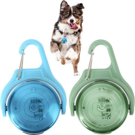 2 luces LED para pasear mascotas，Azul，Verde，Luces para perros para paseos nocturnos，Luz para collar de perro，Diseño impermeable