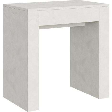 Consolle allungabile 78x47/299 cm Allin bianco spatolato allunghe interne (1/5)